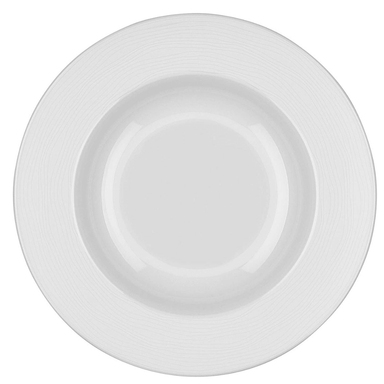 Genevi√®ve Lethu Dinnerware 22.5cm Porcelain Pasta Bowls, Set of 2, White-5054903802280-Bargainia.com