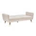 Victoria 3 Seater Velvet Click Clack Sofa Bed - Cream-Bargainia.com