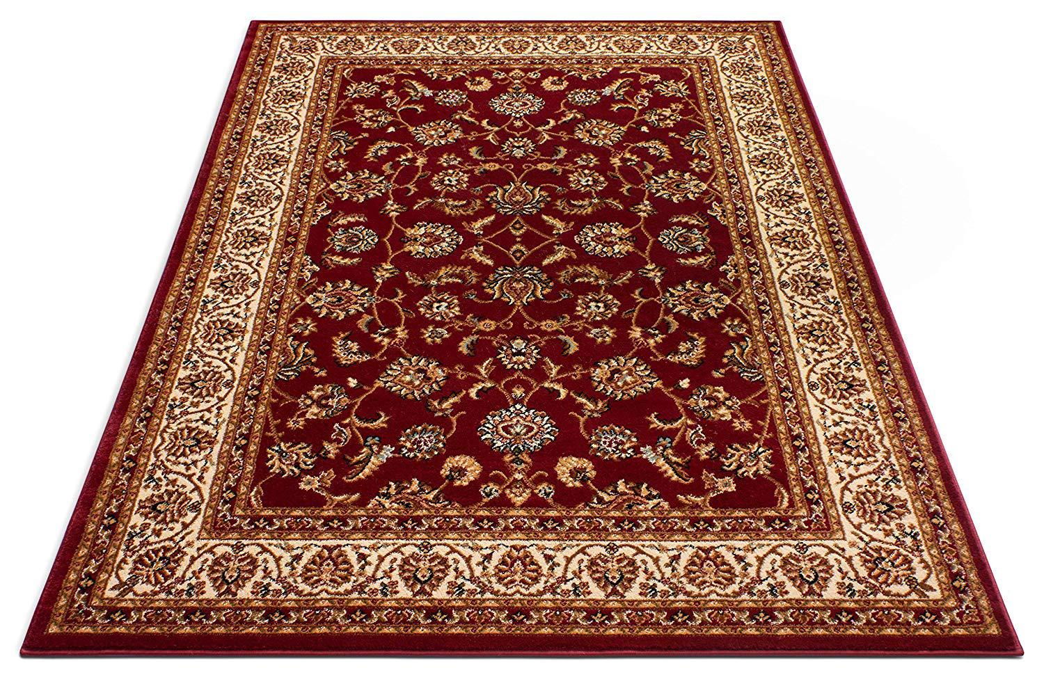 Red Traditional Floral Rug - Virginia-Bargainia.com