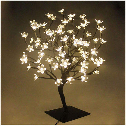 LED Bonsai Cherry Blossom Tree | Warm White | bargainia.com-Bargainia.com