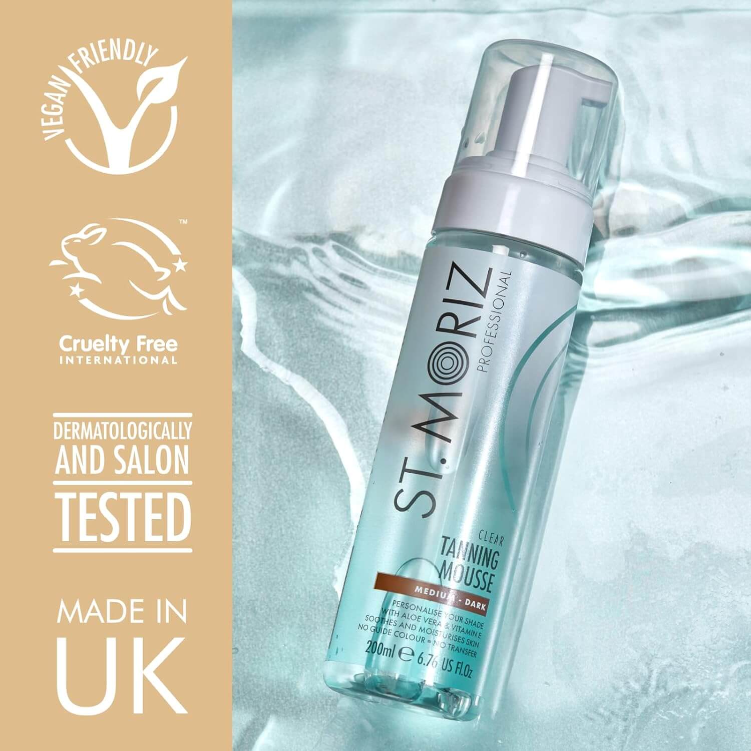 ST. Moriz Get The Body Boxed Gift Set - Clear Tanning Mousse Medium Dark 200ml & St Moriz Mitt-5060427355218-Bargainia.com