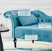 Chaise Velvet Lounge Sofa with Wooden Legs - Blue-5056536103130-Bargainia.com