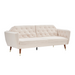 Victoria 3 Seater Velvet Click Clack Sofa Bed - Cream-Bargainia.com