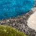 Blue and Green 3D Pebbles Shaggy Rug - Hawaii-Bargainia.com