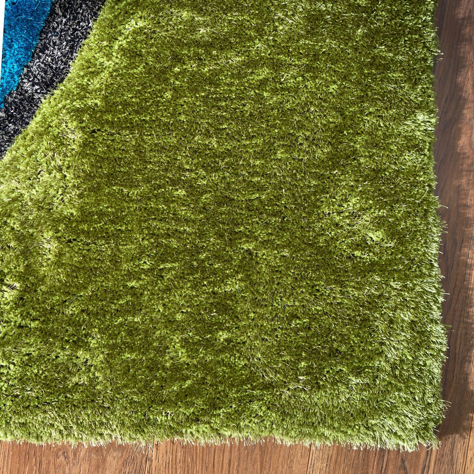 Blue and Green 3D Pebbles Shaggy Rug - Hawaii-Bargainia.com