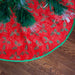 80cm Glitter Tree Skirt - Mistletoe-5056150210764-Bargainia.com