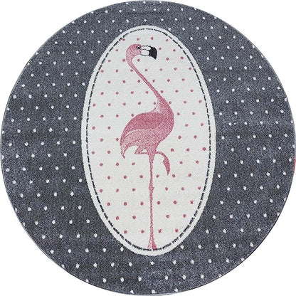 Pink Flamingo Rug - Kids-4058819079959-Bargainia.com