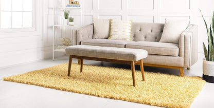 Gold Plain Shaggy Rug - California-Bargainia.com