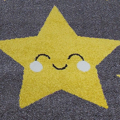 Mustard Stars Rug - Kids-4058819079805-Bargainia.com