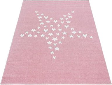 Pink Stars Kids Rug - Bambi-5056150253679-Bargainia.com