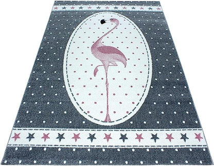 Pink Flamingo Rug - Kids-4058819079959-Bargainia.com