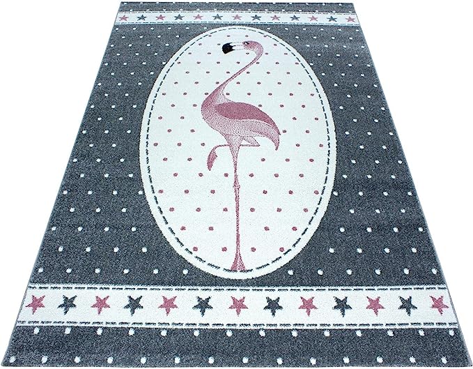 Pink Flamingo Rug - Kids-4058819079959-Bargainia.com