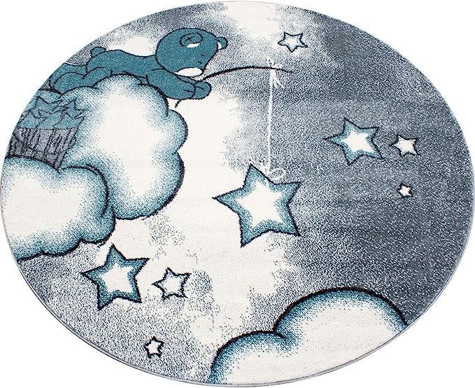 Blue Baby Bear Stars Rug - Kids-Bargainia.com