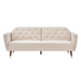 Victoria 3 Seater Velvet Click Clack Sofa Bed - Cream-Bargainia.com