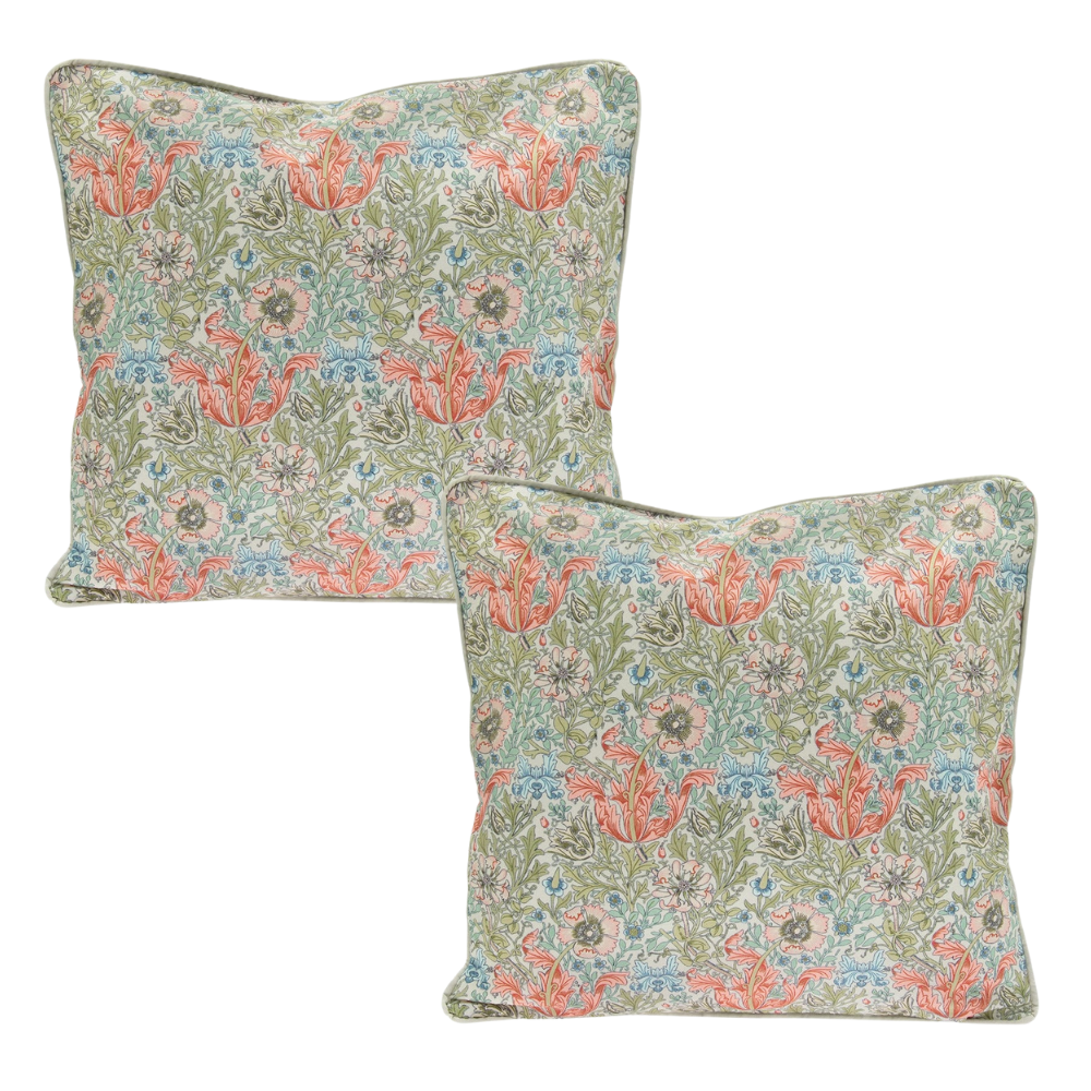 William Morris Compton Floral Filled Decorative Throw Scatter Cushion - 43 x 43cm-Bargainia.com