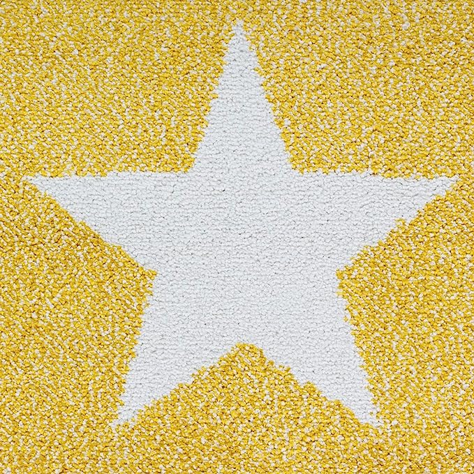 Yellow and Grey Checked Rug - Kids-4058819079904-Bargainia.com