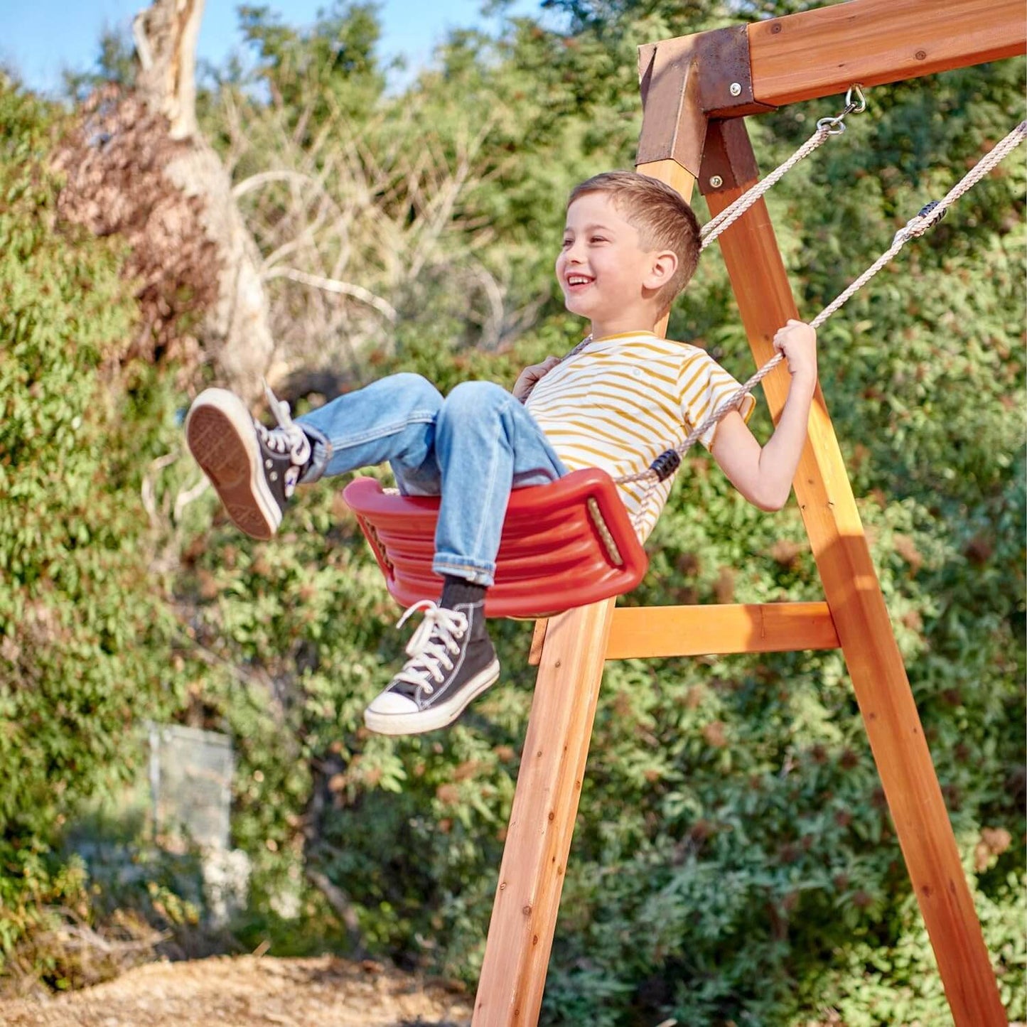 Little Tikes Real Wood Adventures Grizzly Grotto XL Wooden Swing Set and Outdoor Playhouse-50743903991-Bargainia.com