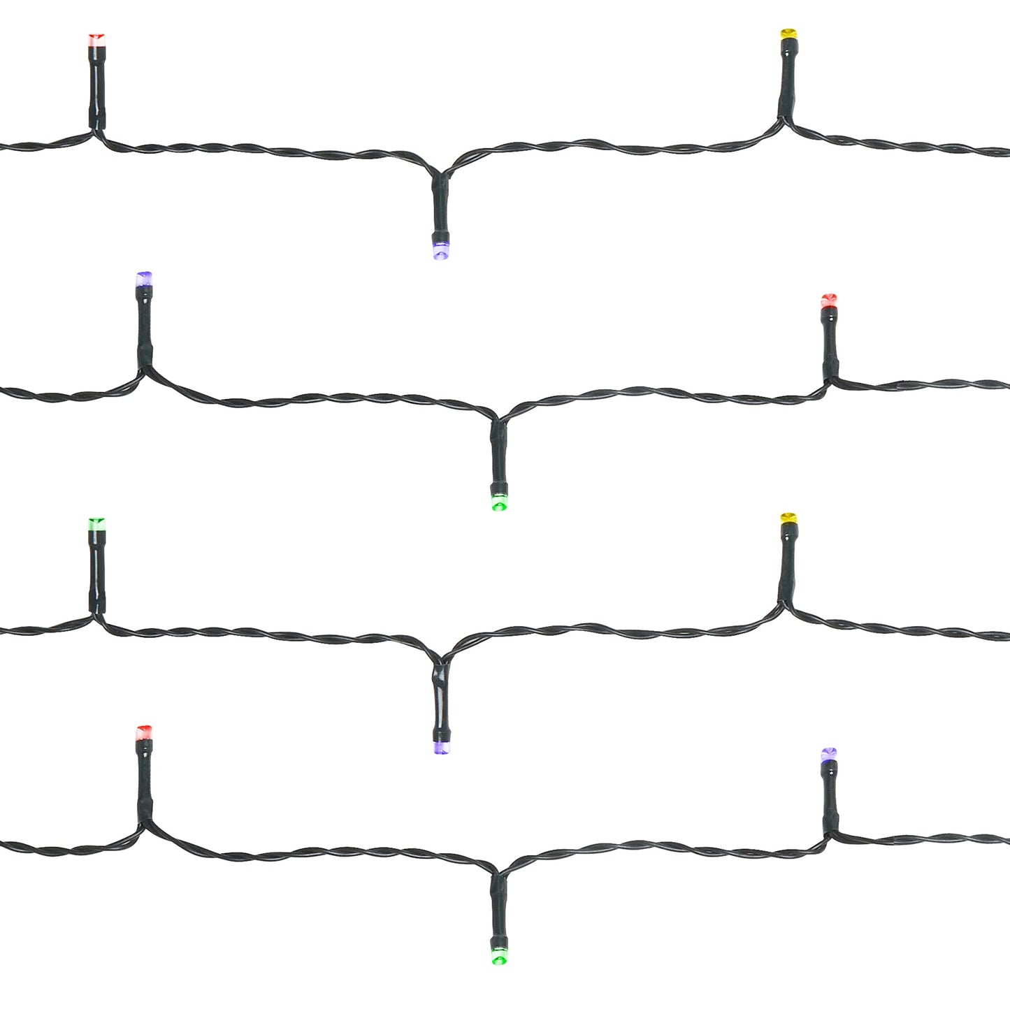 Indoor/Outdoor 8 Function LED Waterproof Fairy Lights with Green Cable (400) - Multicoloured-8800225810079-Bargainia.com