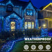 Indoor/Outdoor 8 Function LED Waterproof Fairy Lights with Clear Cable (800) - Blue-8800225811359-Bargainia.com