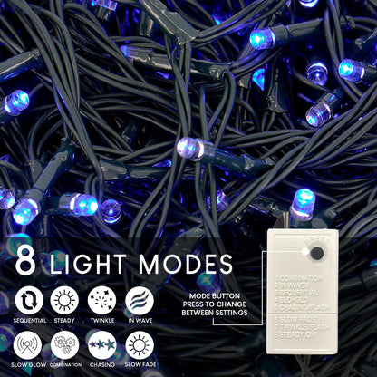 1000 LED Chase Christmas Lights - Blue-5056150226222-Bargainia.com