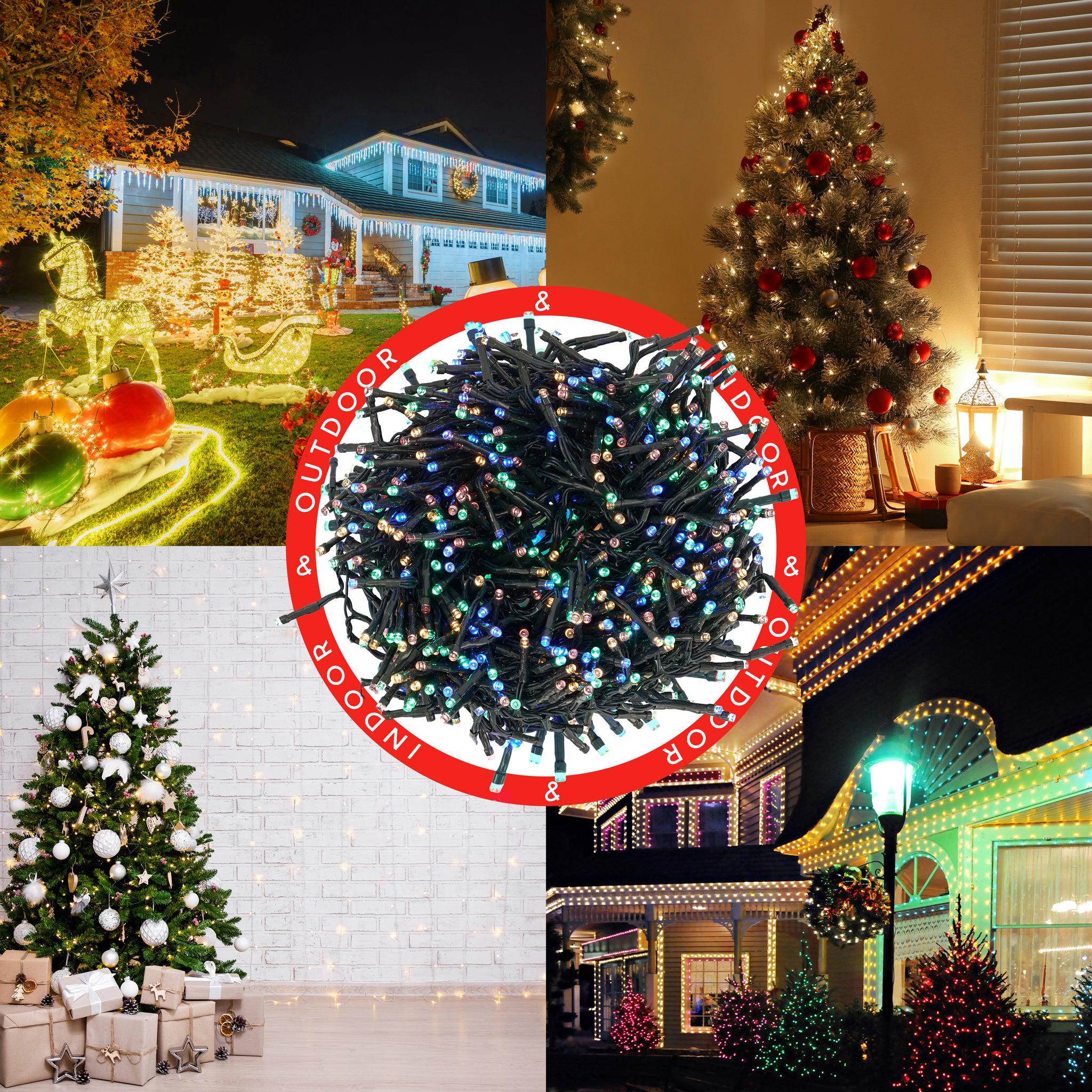 720 Christmas LED Cluster Chaser Lights - Multi-Colour-5056150226451-Bargainia.com