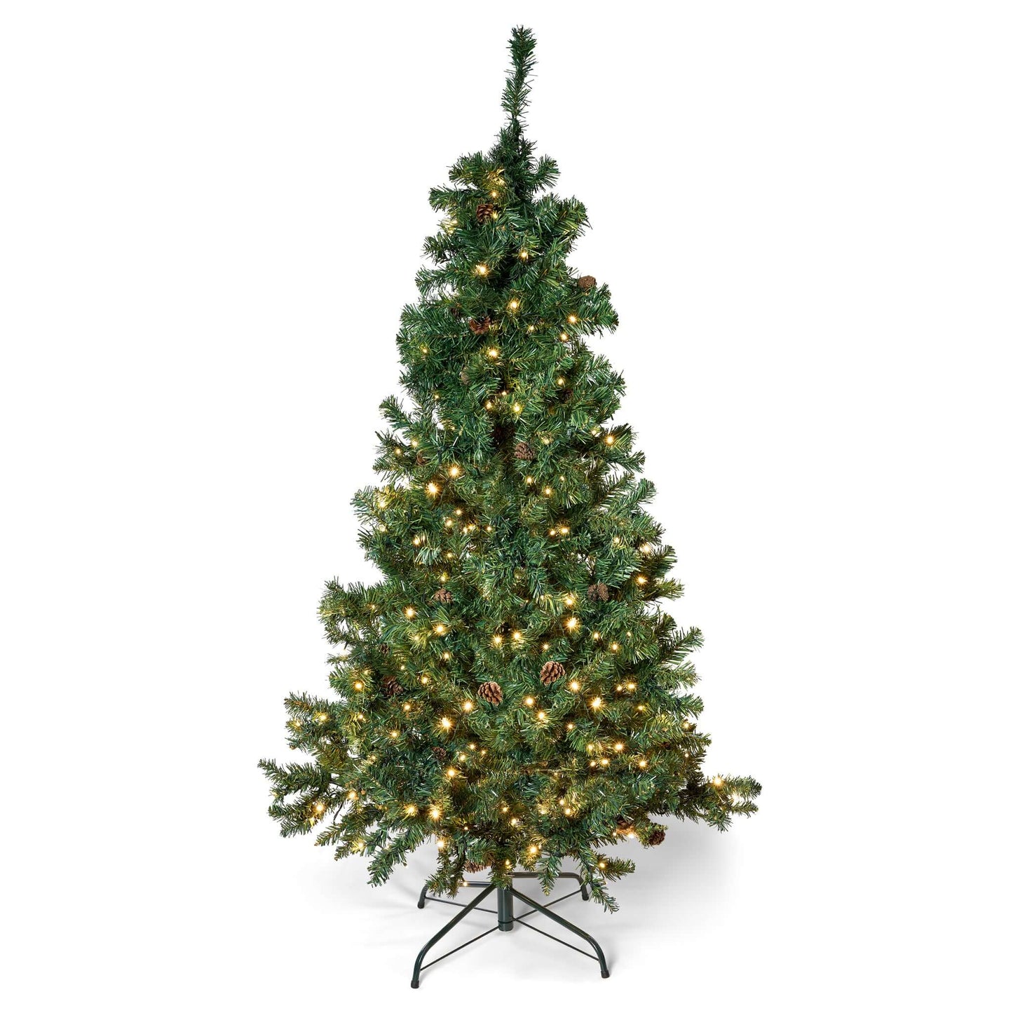 Deluxe Artificial Christmas Tree Pre-Lit with 400 Lights - 6FT