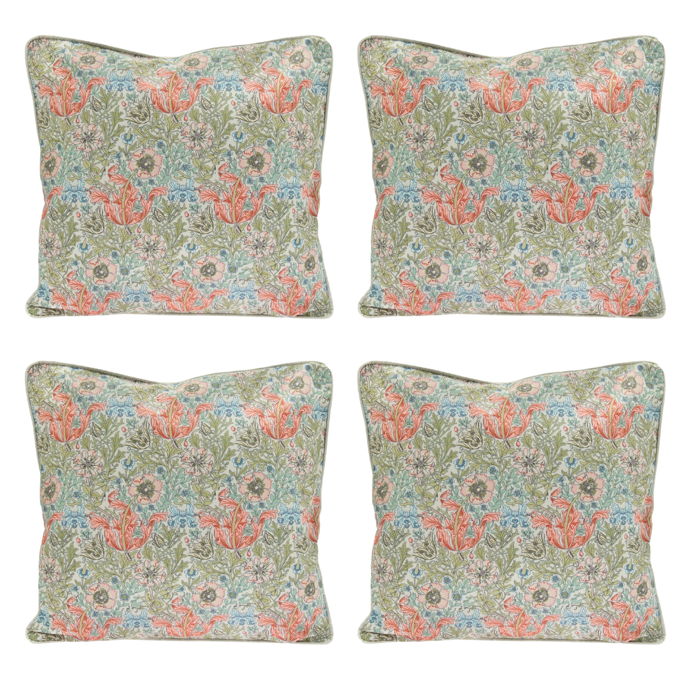 William Morris Compton Floral Filled Decorative Throw Scatter Cushion - 43 x 43cm-Bargainia.com