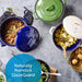 BK Indigo Heritage Round Dutch Oven - 26cm, 5.2L, German Enamelled Casserole with Lid - Blue-4895156659099-Bargainia.com