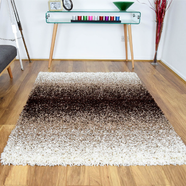 Brown Blended Shaggy Rug | Abstract Rugs | bargainia.com-Bargainia.com