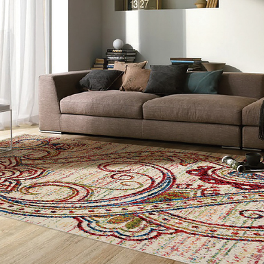 Georgia Flower Cream Rug | bargainia.com| Abstract Rugs-Bargainia.com