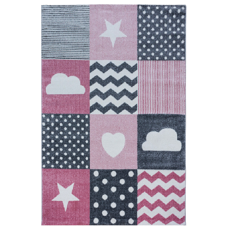 Pink Checked Rug | Kids Rugs | bargainia.com-Bargainia.com