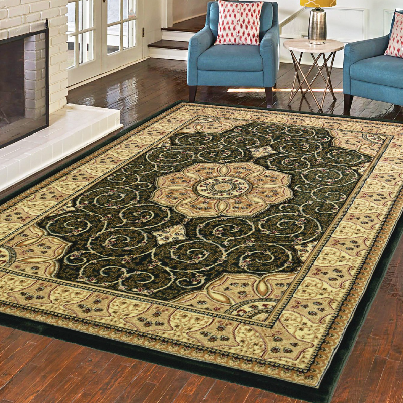 Washington Green Victorian Rug | Free UK Delivery | Rugs & Mats -Bargainia.com