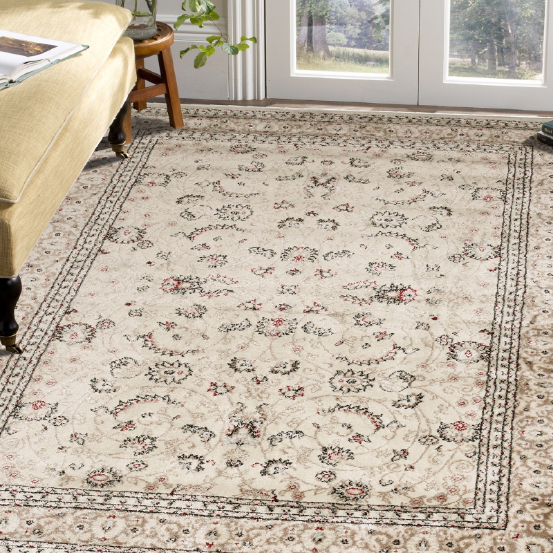 Jersey Cream Floral Traditional Rug | bargiania.com | Traditional -Bargainia.com