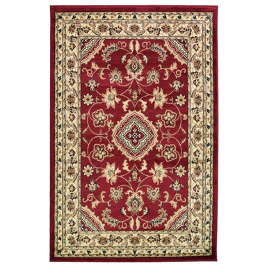 Indiana Floral Red Traditional Rug | bargiania.com | Traditional Rugs-Bargainia.com