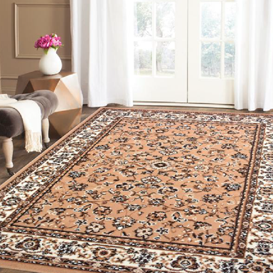 Beige Floral Rug | Bargainia.com | Free UK Delivery