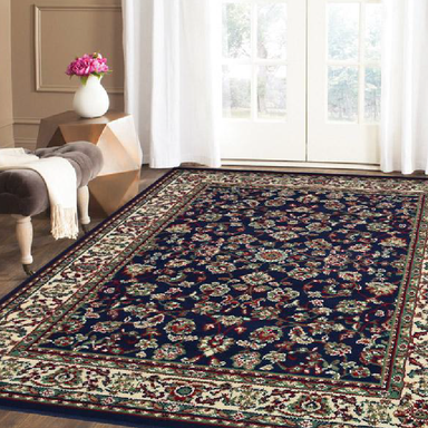 Blue Floral Rug | Bargainia.com | Free UK Delivery