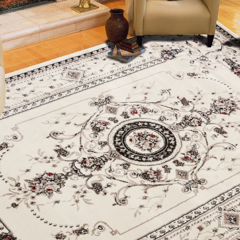 Jersey Classical Cream Rug | bargiania.com | Classic Designs-Bargainia.com