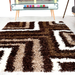 Brown Tides Shaggy Rug | Abstract Rugs | bargainia.com-Bargainia.com