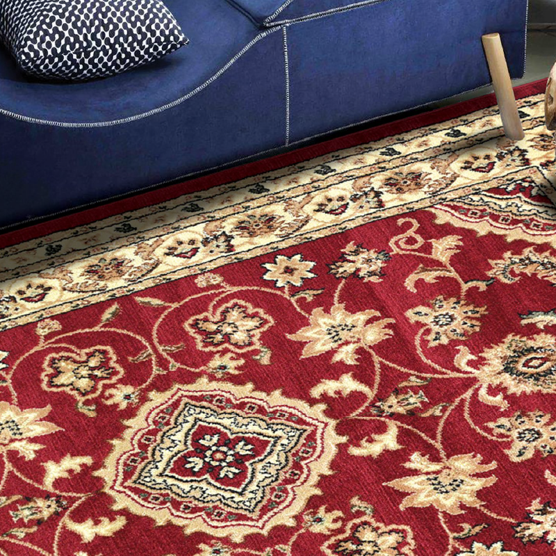 Indiana Floral Red Traditional Rug | bargiania.com | Traditional Rugs-Bargainia.com