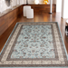 Jersey Blue Floral Traditional Rug | bargiania.com | Traditional Rugs-Bargainia.com