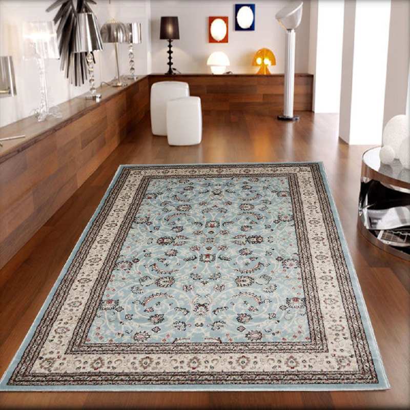 Jersey Blue Floral Traditional Rug | bargiania.com | Traditional Rugs-Bargainia.com