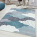 Blue and Grey Clouds Rug | Kids Bedroom Rug | bargainia.com-Bargainia.com