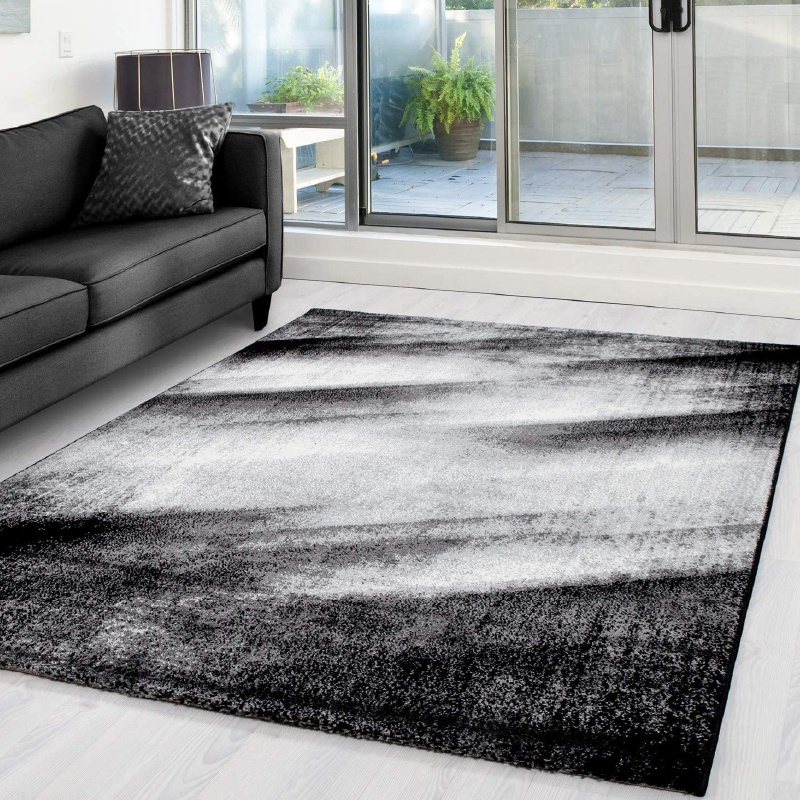 Black Shaded Abstract Rug | bargainia.com-Bargainia.com