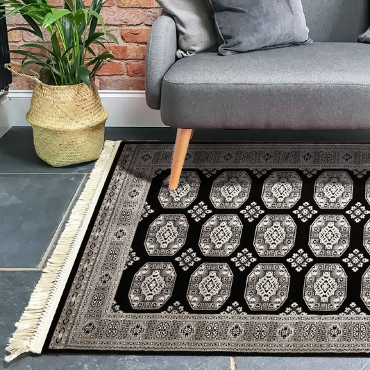 Afghan Monochrome Traditional Rug | bargainia.com | Oriental -Bargainia.com