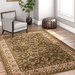 Virginia Floral Green Traditional Rug | bargainia.com -Bargainia.com