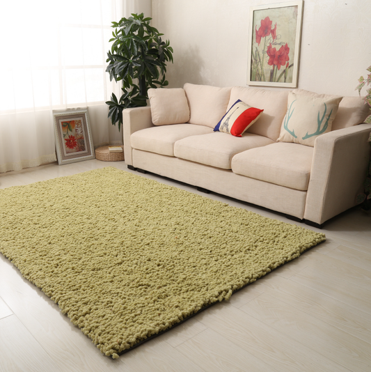 Snug Plain Shaggy Rug - Green | bargainia.com | Shaggy -Bargainia.com