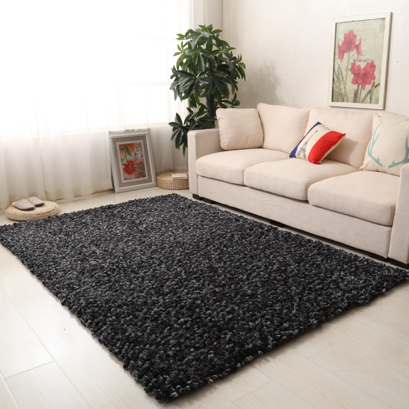 Snug Plain Shaggy Rug - Charcoal | bargainia.com | Shaggy -Bargainia.com