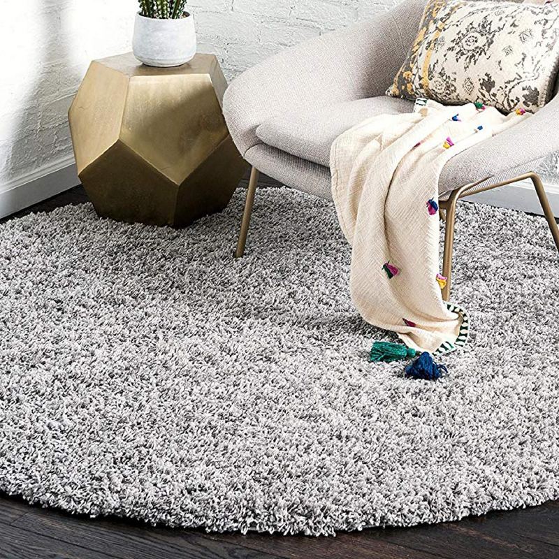 Silver Thick Shaggy Rug - California