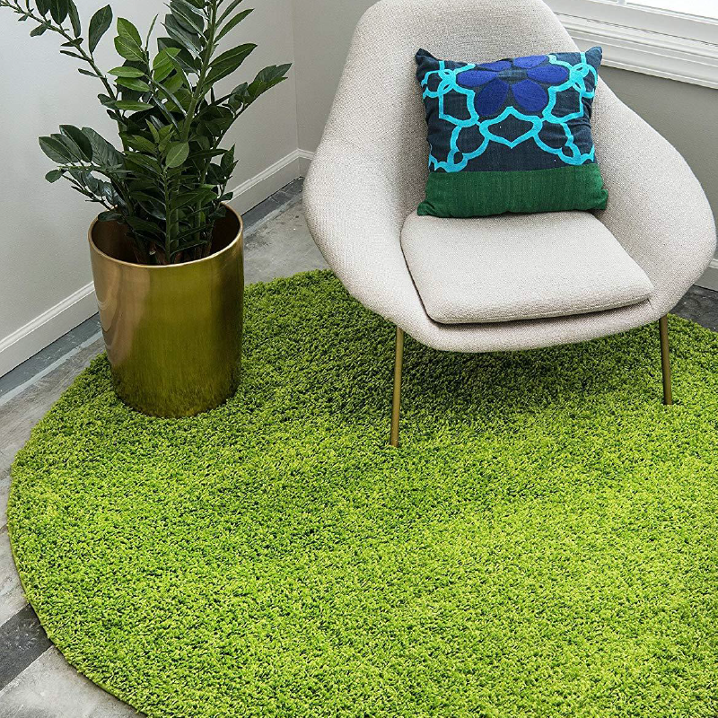 Green Thick Shaggy Rug - California