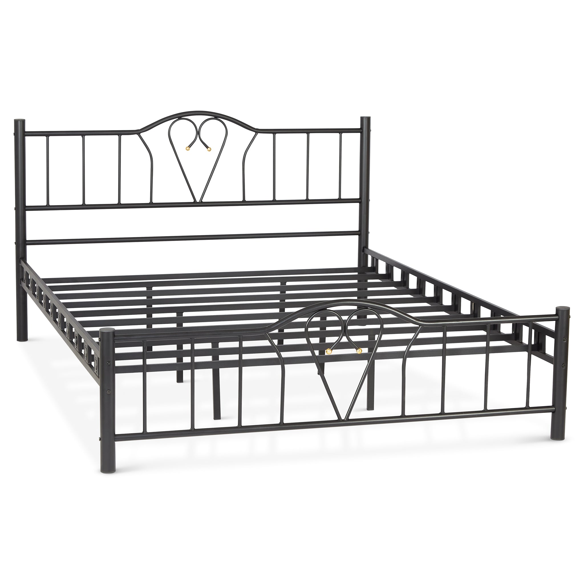 Orkide Metal Bedstead 160 x 200cm - Black-Bargainia.com